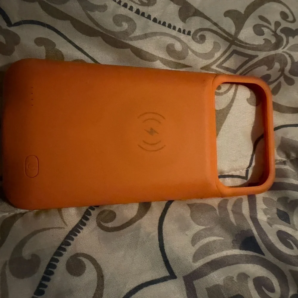 Orange Wireless Charging Phone Case - Compatible Cell Phone Accessory